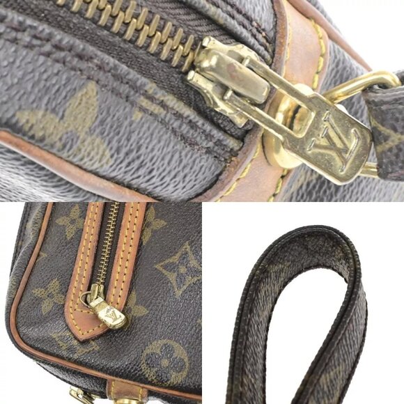 LOUIS VUITTON Marly Dragonne GM Clutch Hand Bag Monogram Brown M51825 68ED665 - Picture 5 of 16